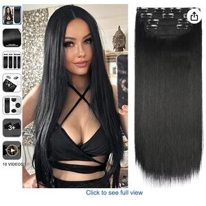 Sleek Black Hair Extensions